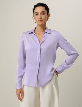 Camicia Donna Georgette Seta XL Slim Elegante
