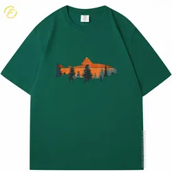 Fisher Men T Shirt Trout Fly Fishin Nature Outdoor Fisherman 2025 Hot Tee Gift Oversized T-Shirt Spain Luxury Brand Short Sleeve