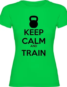 T-shirt à Manches Courtes Keep Calm And Train Light Green 2XL