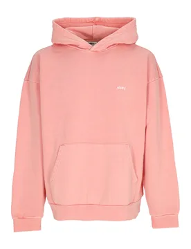 Felpa Leggera Cappuccio Uomo Lowercase Pigment Hoodie Fleece Pigment Shell Pink - OBEY - FashionsVida