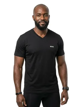 Maglietta A Maniche Corte Con Collo A V V 1025606 Black 3XL - BOSS - FashionsVida