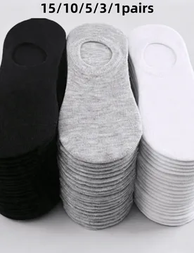 Pares de Calcetines Invisibles Transpirables de Verano Unisex - Calcetines Invisibles de Corte Bajo y Finos con Rendimiento de Absorción de Humedad y - Shein - FashionsVida