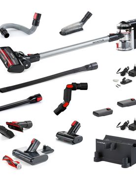 Akku-Staubsauger Invictus X9, 23 teilig schwarz silber rot