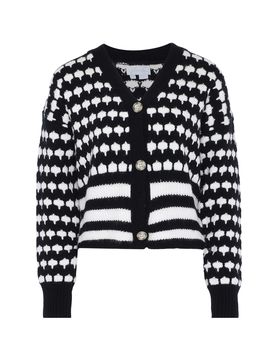 BLONDA Cárdigan negro / offwhite