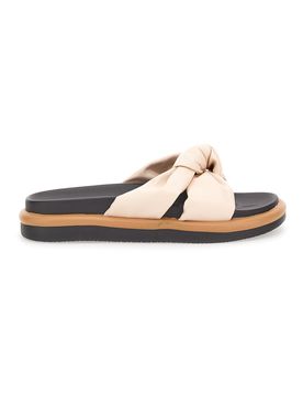 Ciabatte casual 43 Beige con arricciatura 38