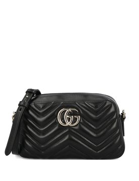 Mini leather shoulder bag 14cm x 24cm x 8cm with chain strap and zip closure