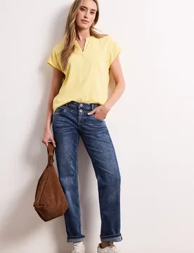 Straight Leg Jeans female Blau - Street One - FashionsVida