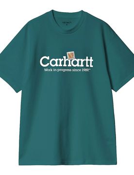 S/S Label Script T-Shirt - T-Shirt-kurzarm - grün - Herren - Size: M