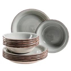 Mäser Teller-Set, Steingut Lumaca blau