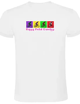 Maglietta A Maniche Corte Happy Pedal Dancing White - Kruskis - FashionsVida