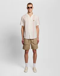 Men's Linen Blend Shorts in Brown