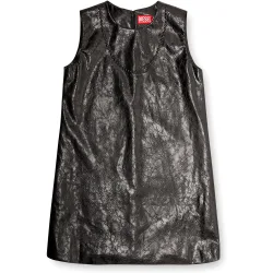 Vestido corto sin mangas con tejido texturizado