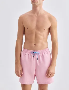 Bañador bermuda de hombre liso con logo bordado - Hackett - FashionsVida