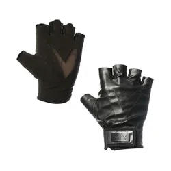 X Selena Gomez Style Womens Biker Gloves Fingerless Black 041526 01 Textile - Size Small
