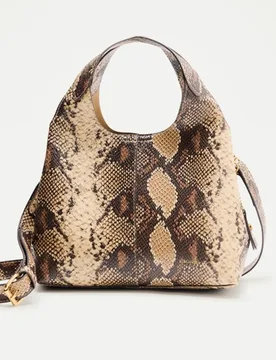 Bolso bandolorea con efecto piel y asa larga - Tintoretto - FashionsVida