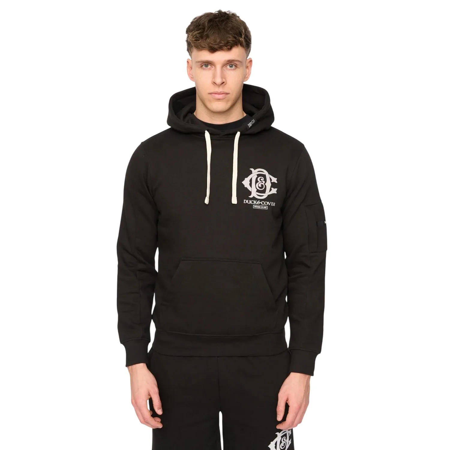 Mens Randolph Hoodie (Black) - Size Medium - Duck and Cover - FashionsVida