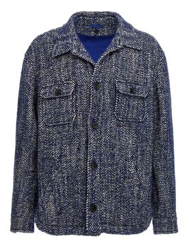 Etro Giacca in lana Chevron