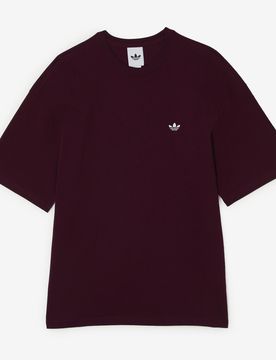 Tee Shirt Essentials Trefoil Loose bordeaux/blanc m