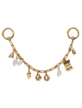 Mini Antique Brass Pearl Key Holder