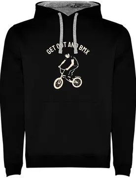 Felpa Con Cappuccio Get Out And Bmx Black
