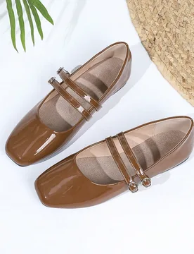 Bailarinas vintage de mujer con doble correa tipo Mary Jane, aptas para todas las estaciones - Shein - FashionsVida