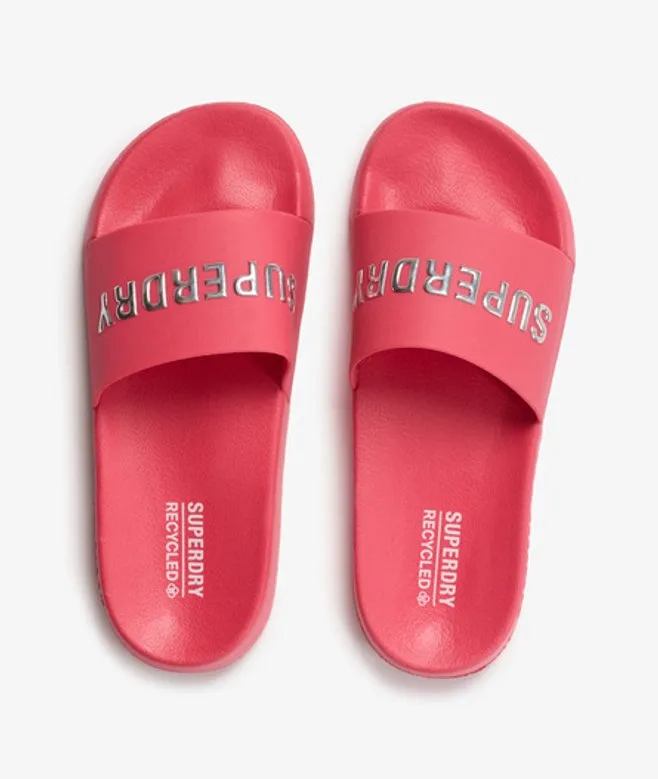 Superdry Damen Code Logo Badesandalen Pink - Größe: L - 39.99 - FashionsVida