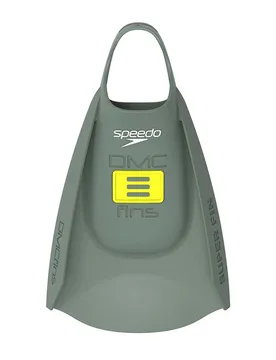 Dmc Super Fin Swimming Fins Soft Olive / Hyper Yellow UK 9.5-10.5 unisex - Speedo - FashionsVida