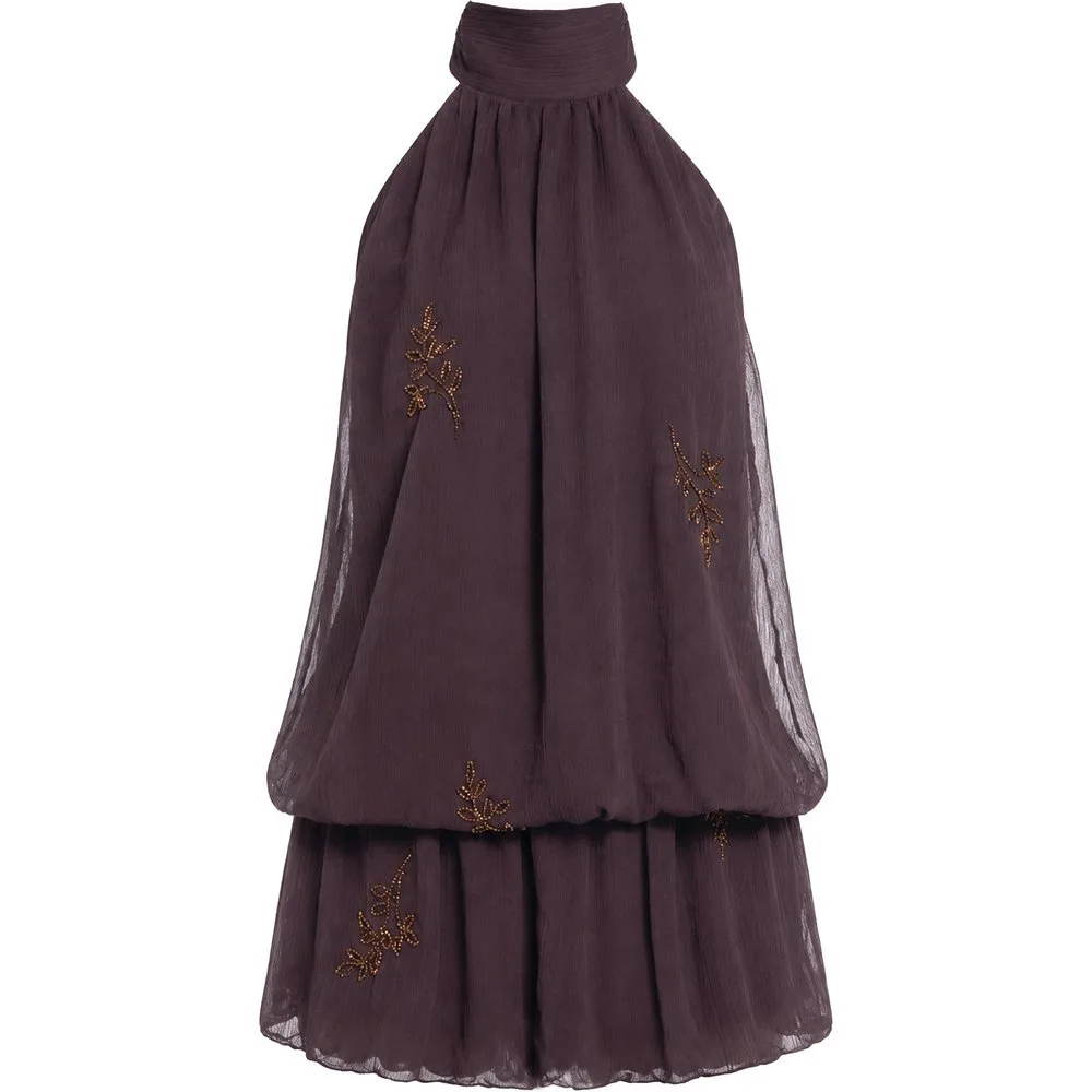 Vestido corto fluido bordado - The-Are - FashionsVida