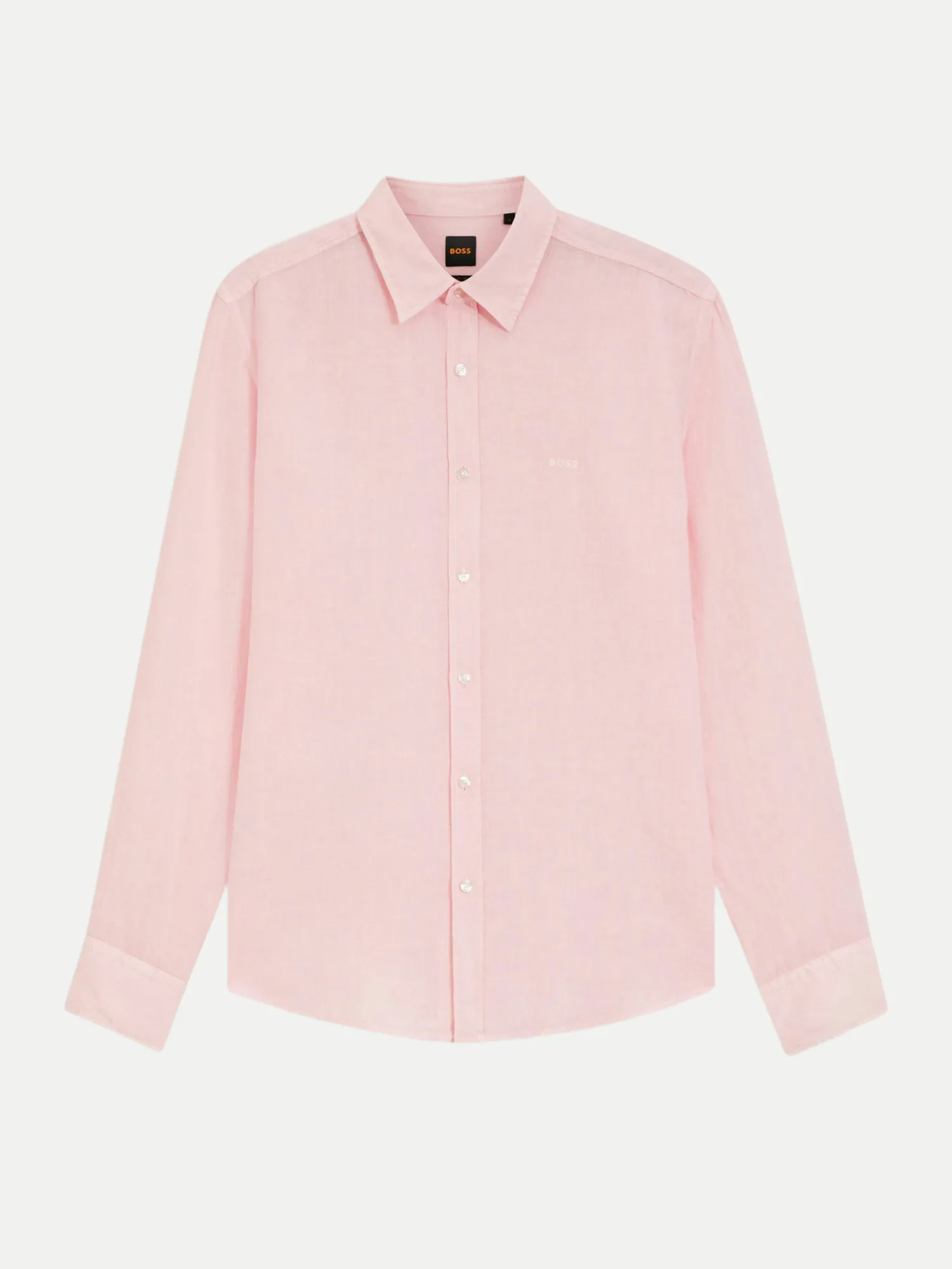 Orange Regular-Fit Leinen-Hemd Rosa XL - BOSS - FashionsVida