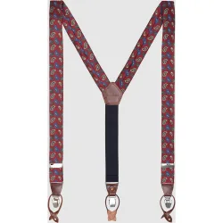 Tirantes de hombre en azul marino con estampado paisley
