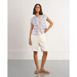 Camisa de mujer de manga corta con estampado