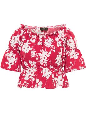 Faina Blusa rojo / blanco