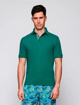 Polo manga corta de hombre de piqué sin bolsillo Tallas Grandes - Mirto - FashionsVida