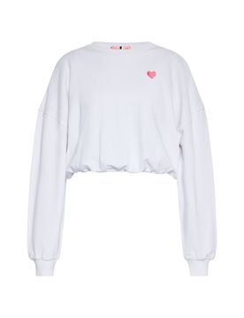 Swirly Sudadera rosa / blanco