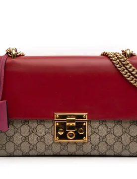 Medium GG Supreme Padlock Shoulder Bag - Gucci - FashionsVida