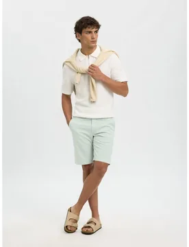Pantalón corto de hombre tipo chino,slim fit - Selected - FashionsVida
