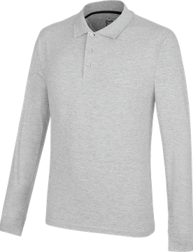 Polo manches longues Job+ Gris Gris clair