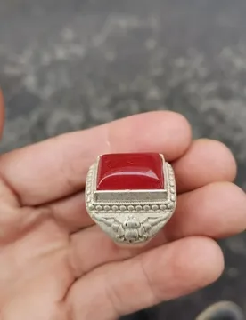 Vintage Old Silver Inlaid Gemstone Ring, Exquisite Handcrafted Antique Collectible Finger Jewelry - Aliexpress - FashionsVida