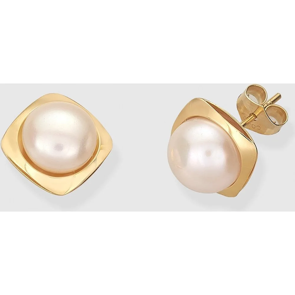 Pendientes de oro y perla blanca - El Corte Inglés - FashionsVida
