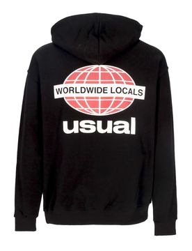 Felpa Leggera Cappuccio Uomo Worldwide Locals Hoodie Black