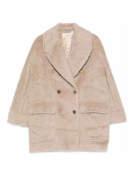 Cappotto doppiopetto marrone chiaro