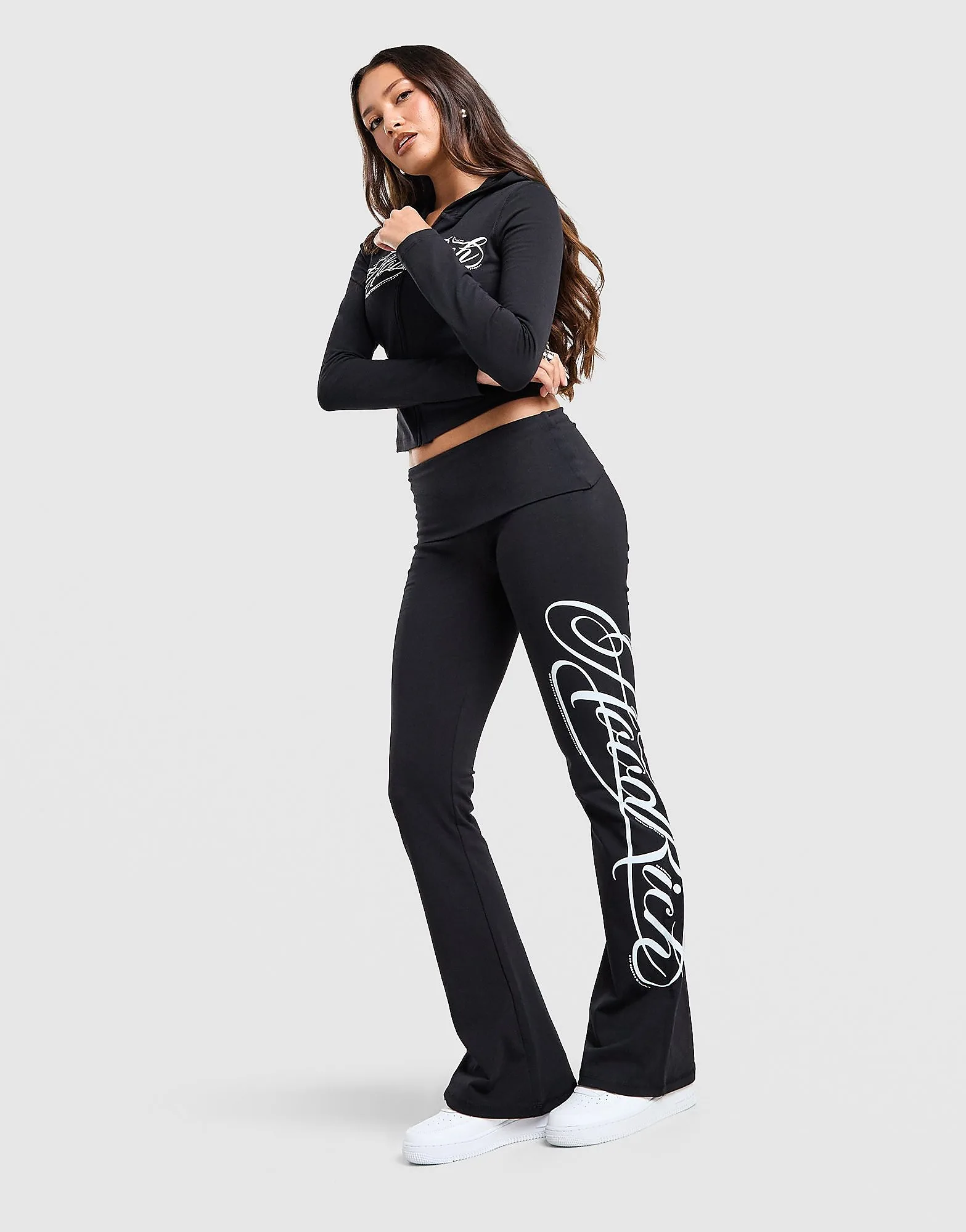 Celeste Flare Leggings - Damen, Schwarz - female - Size: S - Hoodrich - FashionsVida