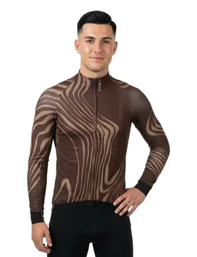 Maglia A Maniche Lunghe Gregarius Hybrid Dolomites Coffee Brown - Q36.5 - FashionsVida