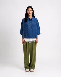 XXL LYOCELL POLO BLOUSE female