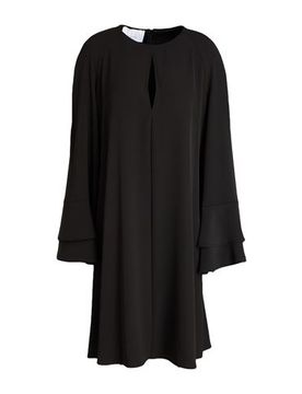 Midi-Kleid Damen Schwarz 32,34,36,38,40,42,44,46 Damen
