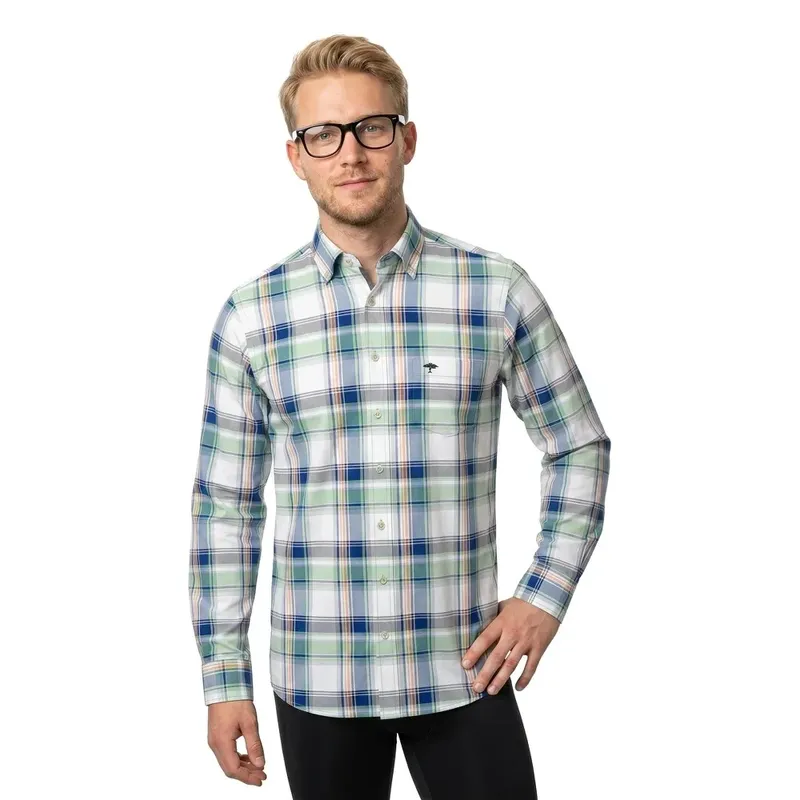 Chemise à Manches Longues Colorful Combi Checks Strong Blue 3XL