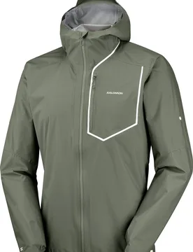 Veste de trail imperméable et coupe-vent - Bonatti Pro Jkt M Castor Gray - Taille L - Gris - Salomon - FashionsVida