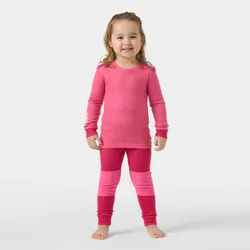 Kids' LIFA® Merino Wool Base Layer Set Pink 5 - Hot Pink - Unisex