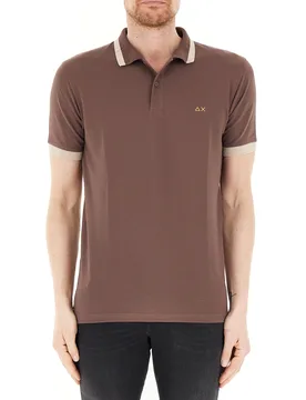 SUN68 Polo in cotone MARRONE S - Sun68 - FashionsVida