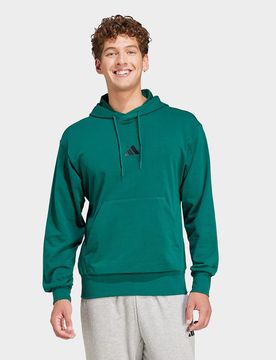 Mens Felpa Con Cappuccio Essentials Feelcozy French Terry - Verde, verde verde Uomo taglia XS